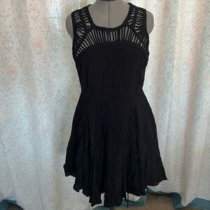 Bar III Black Sleeveless Cutout Dress